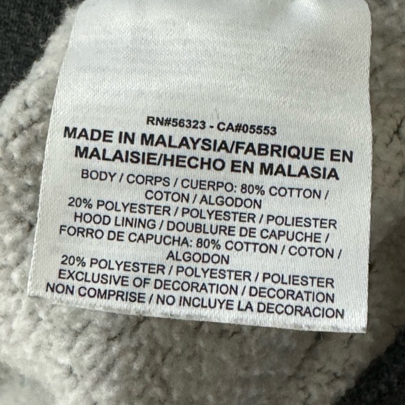 Vintage Y2K Nike Big Swoosh Spell Out Logo Gray Hoodie  Red Tag Diagonal Large - Picture 6 of 16